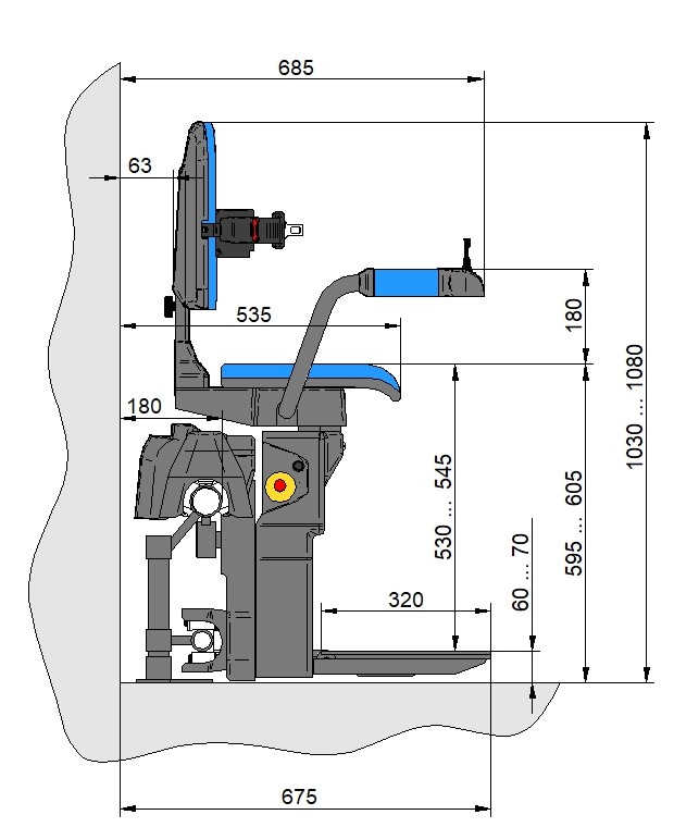 Platforma de Trepte - Hawle H - Gabarit lateral